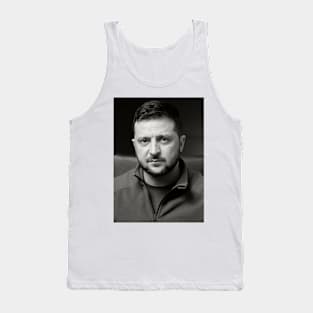 Volodymyr Zelenskyy Print President of Ukraine Stand with Ukraine Support Ukraine Tank Top